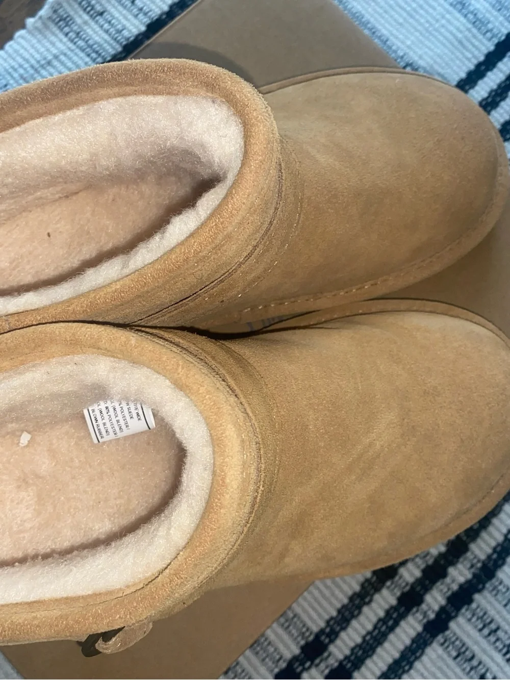 BearPaw Chestnut Suede Shearling-Lined Winter Slip-On Boots